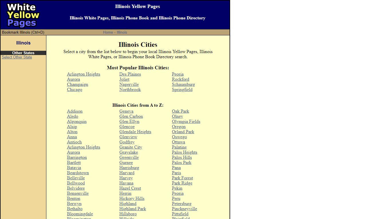 Illinois Yellow Pages and Illinois White Pages