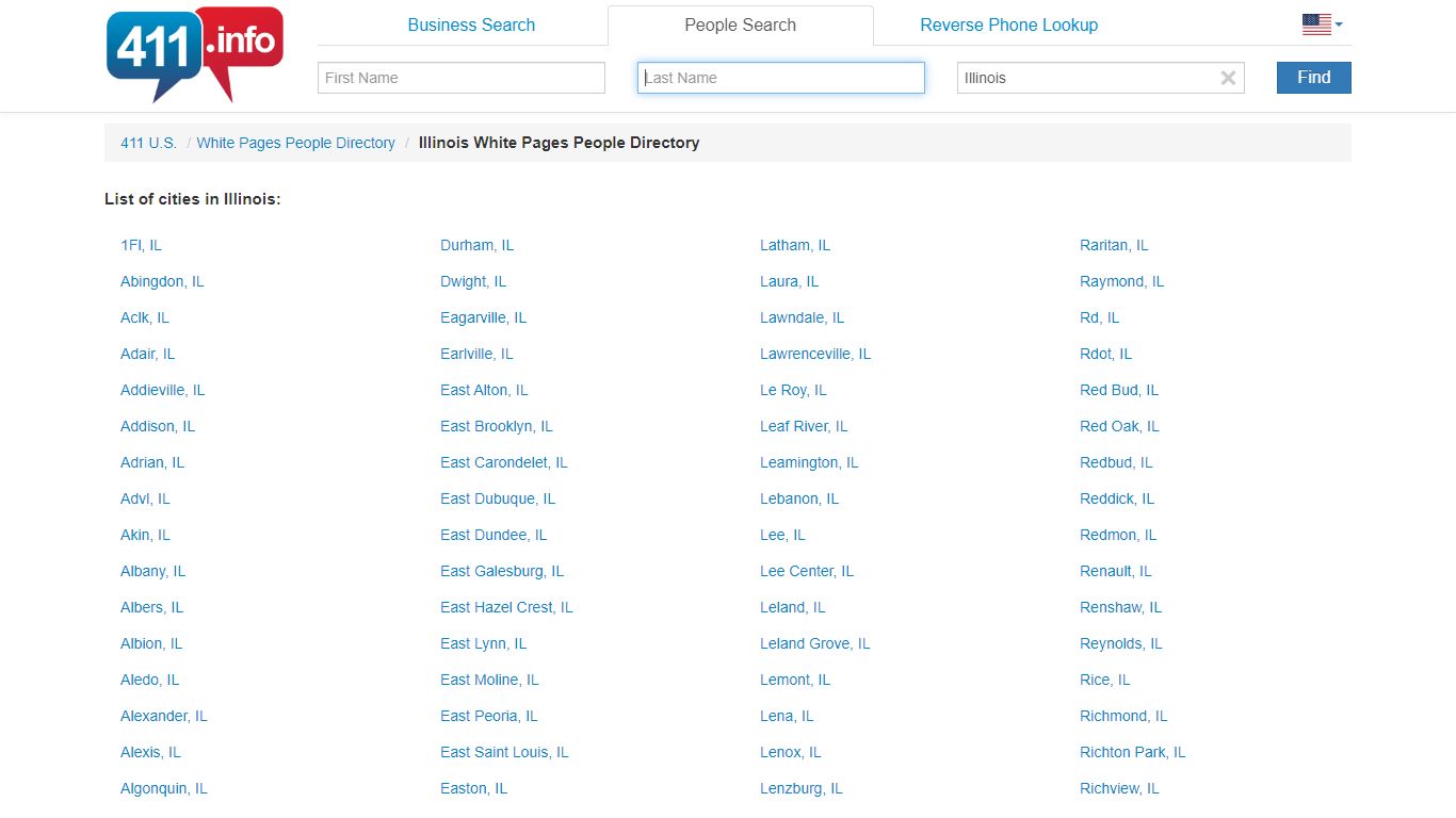 Illinois White Pages People Directory - 411.info™